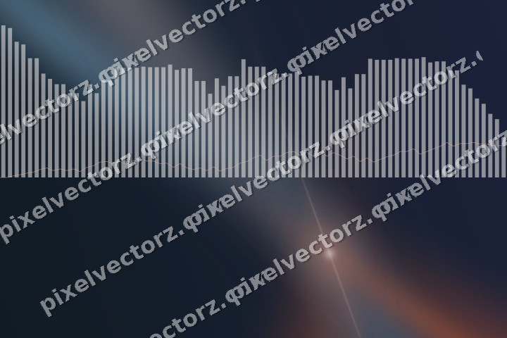 Glowing neon chart background in orange and cyan