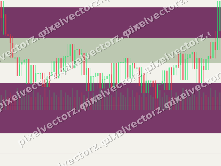 Glowing neon chart background in magenta and lime