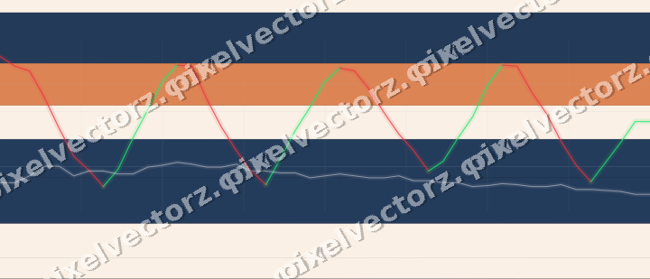 Glowing neon chart background in blue and orange