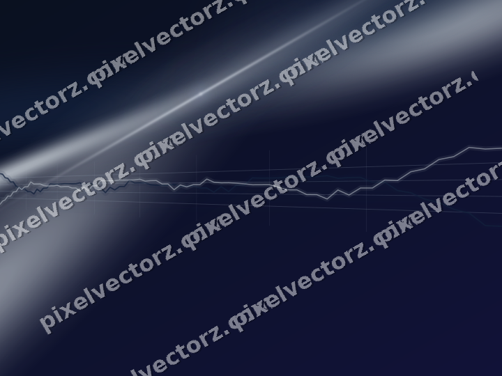Glowing neon chart background in dark blue and white