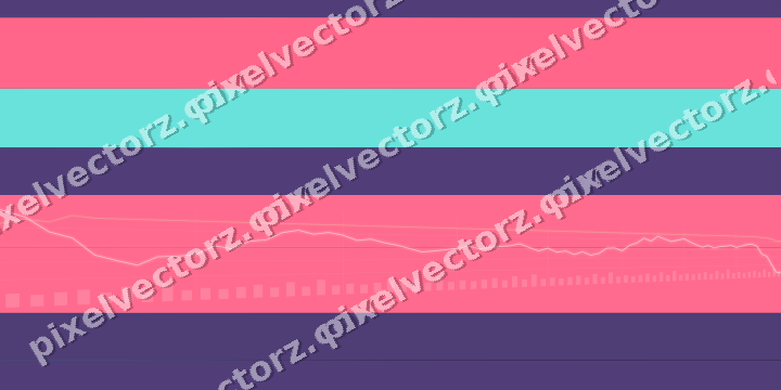 Glowing neon chart background in pink and amber