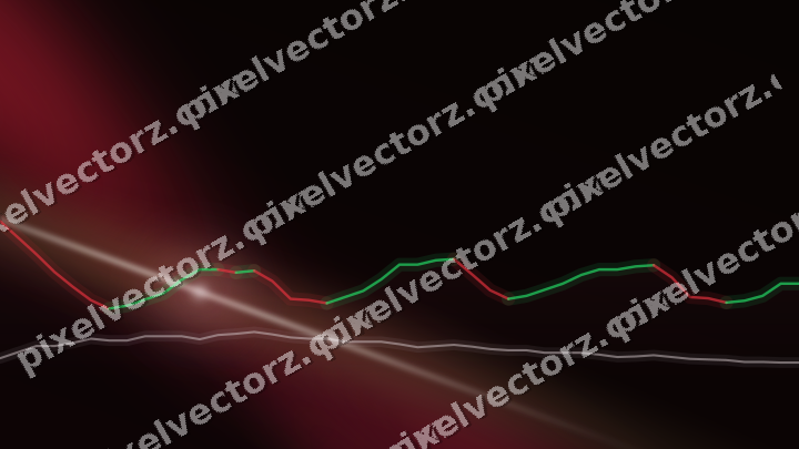 Glowing neon chart background in pink and red