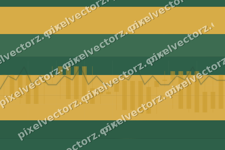 Glowing neon chart background in amber and dark green