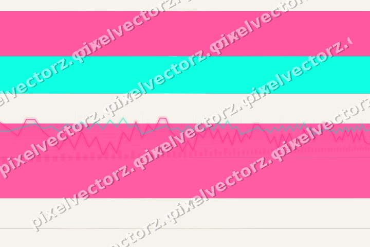 Glowing neon chart background in pink and orange