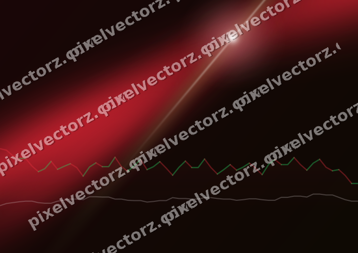 Glowing neon chart background in red and green