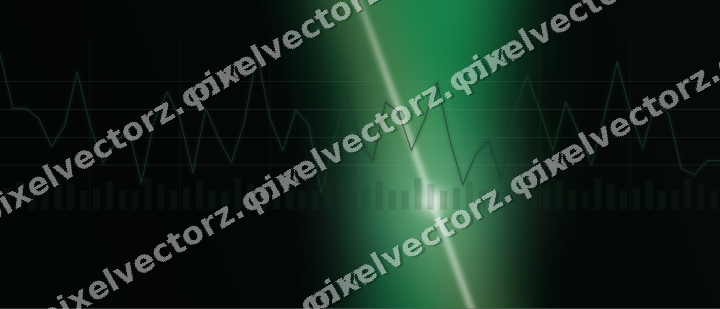 Glowing neon chart background in green and orange