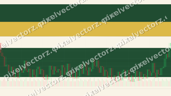 Glowing neon chart background in green and amber