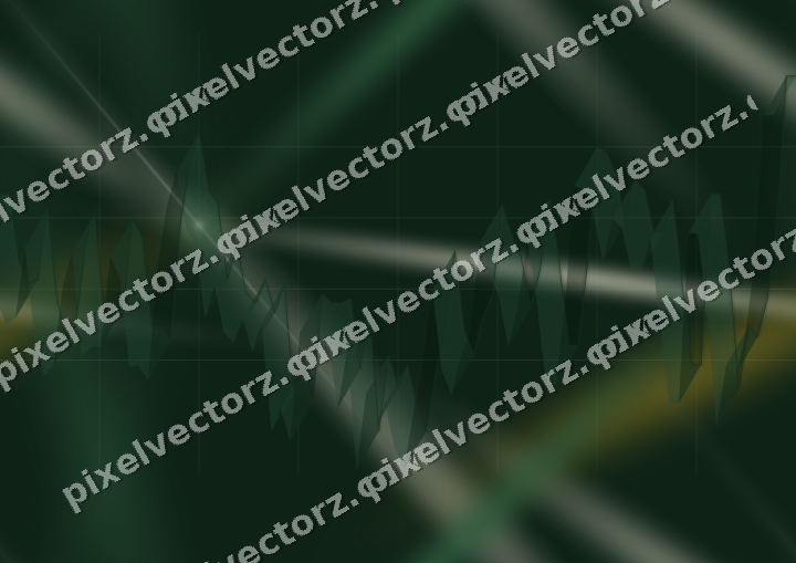 Nahtloser Neon Diagramm Hintergrund in Dunkelgrün und Bernstein