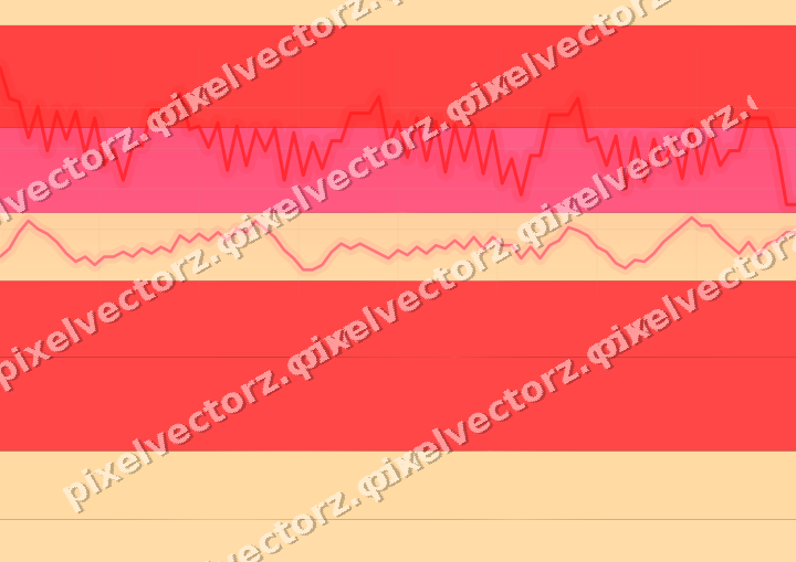 Glowing neon chart background in red and orange