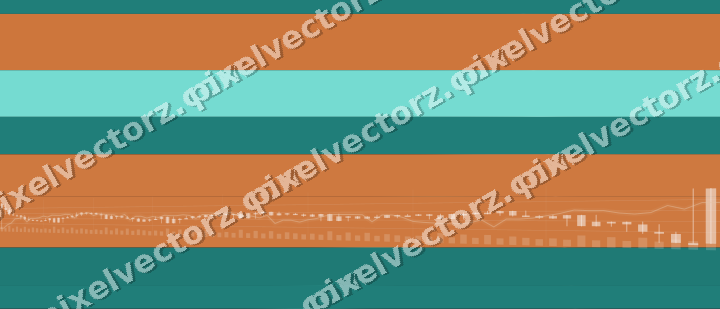 Glowing neon chart background in orange and teal