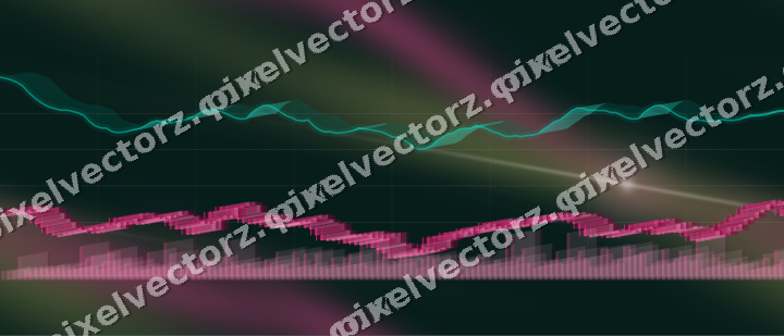 Nahtloser Neon Diagramm Hintergrund in Rosa und Orange