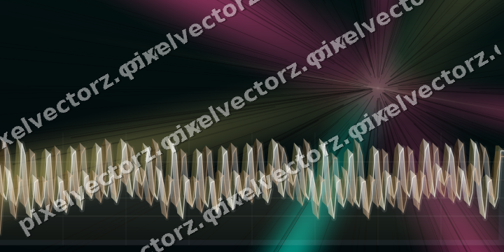 Glowing neon chart background in pink and orange