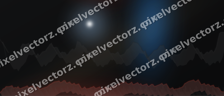 Glowing neon chart background in blue and red