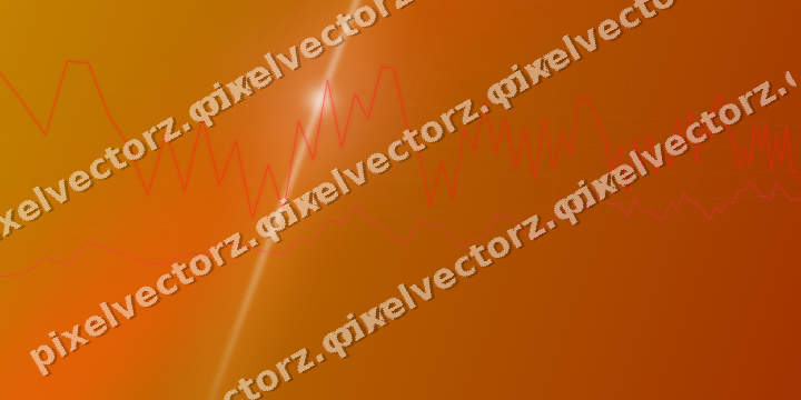 Glowing neon chart background in red and orange