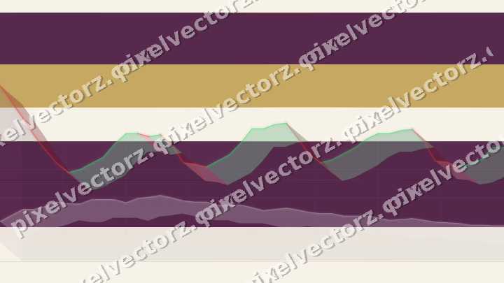 Glowing neon chart background in magenta and amber