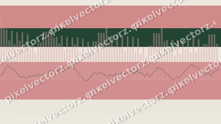 Soft pastel chart background in red and dark green