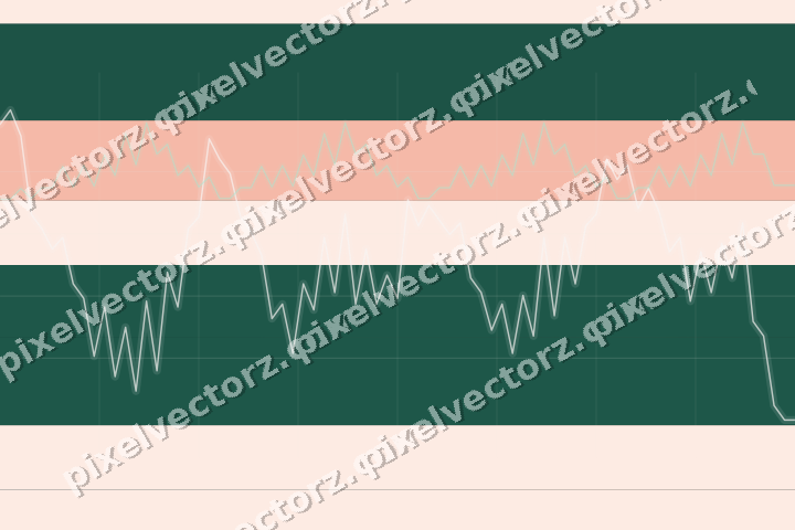Glowing neon chart background in dark green and orange