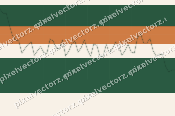 Glowing neon chart background in green and orange