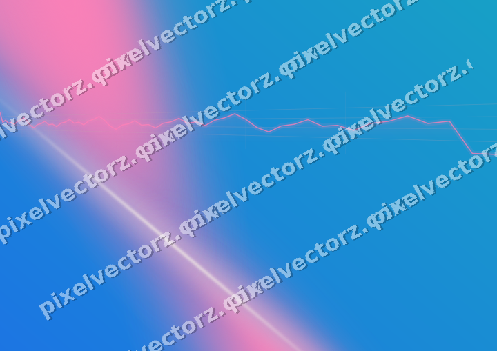 Glowing neon chart background in pink and cyan