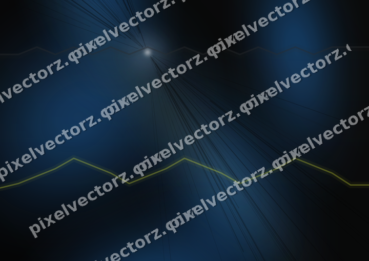 Glowing neon chart background in blue and yellow