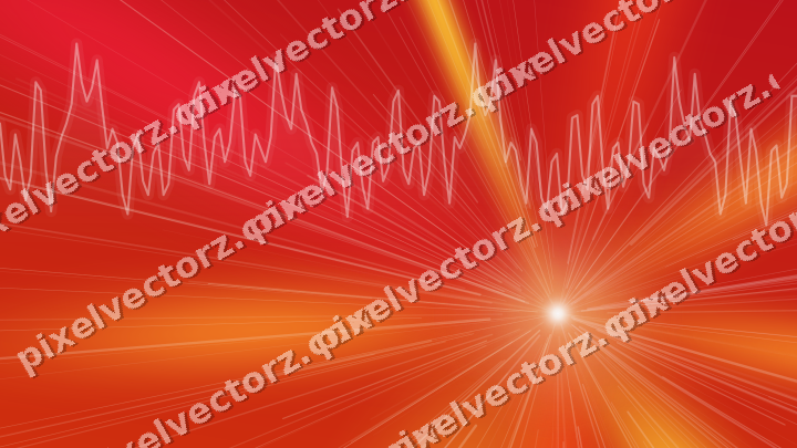 Glowing neon chart background in orange and amber