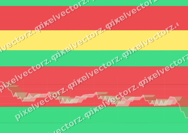 Glowing neon chart background in red and orange