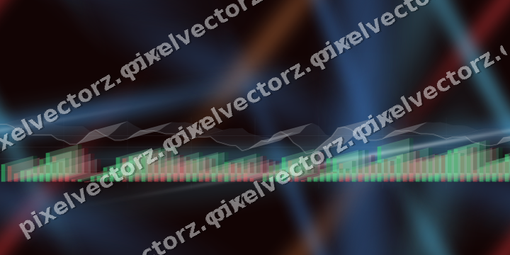 Nahtloser Neon Diagramm Hintergrund in Blau und Rot