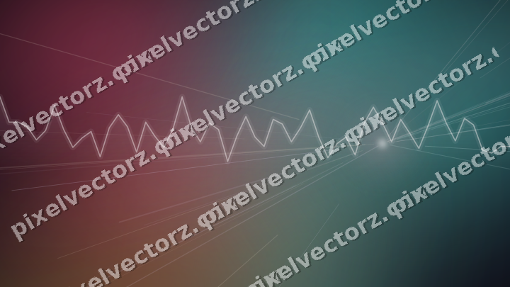 Glowing neon chart background in pink and amber