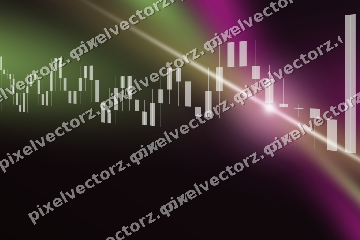 Glowing neon chart background in magenta and lime