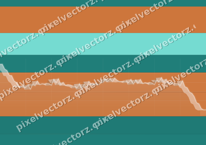 Glowing neon chart background in orange and teal