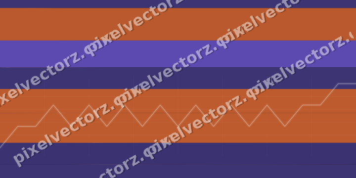 Glowing neon chart background in orange and blue