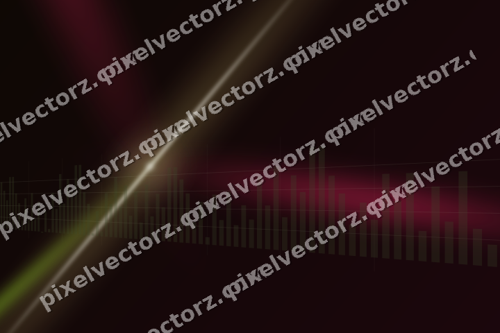 Glowing neon chart background in lime and pink