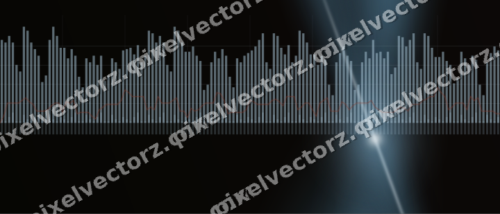 Glowing neon chart background in cyan and red