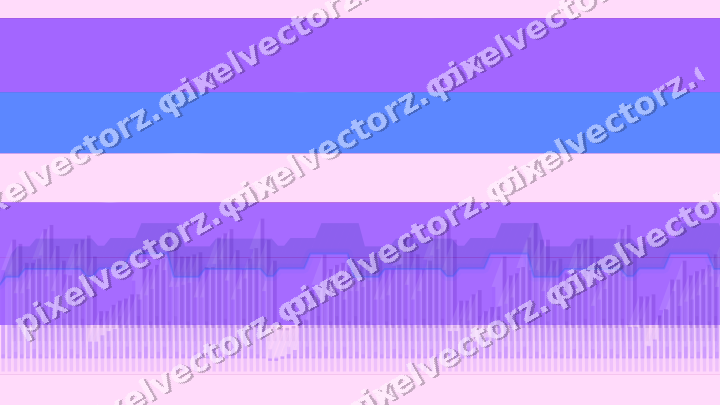 Glowing neon chart background in purple and blue