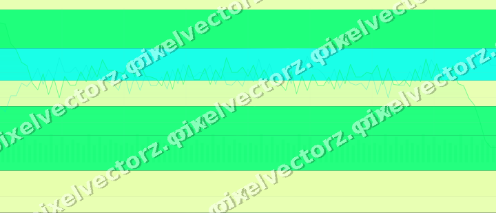 Glowing neon chart background in green and lime