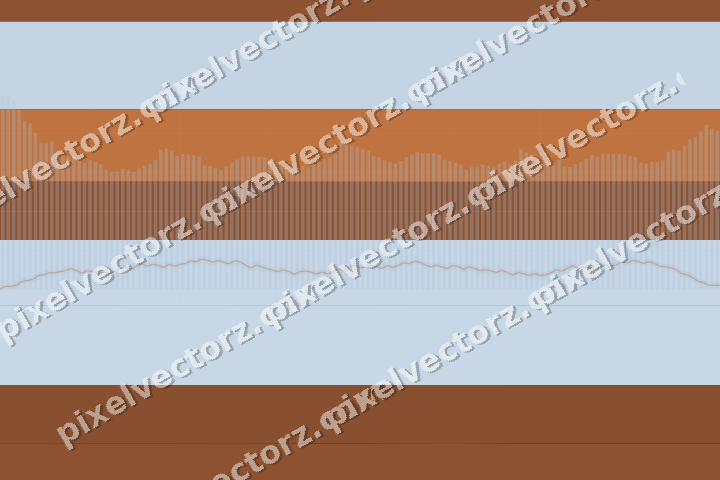 Glowing neon chart background in blue and orange