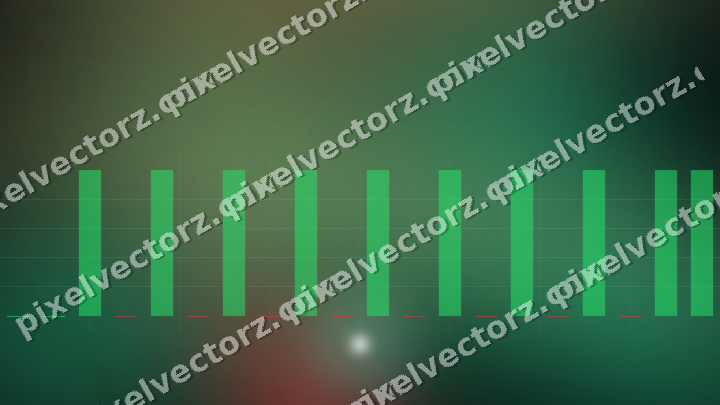 Glowing neon chart background in green and red
