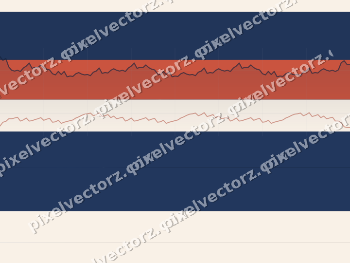 Glowing neon chart background in blue and red