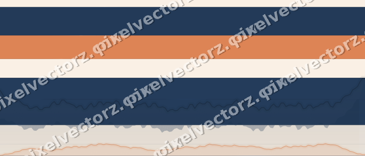 Glowing neon chart background in blue and orange