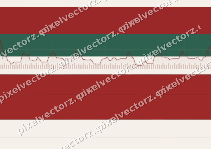 Glowing neon chart background in red and green