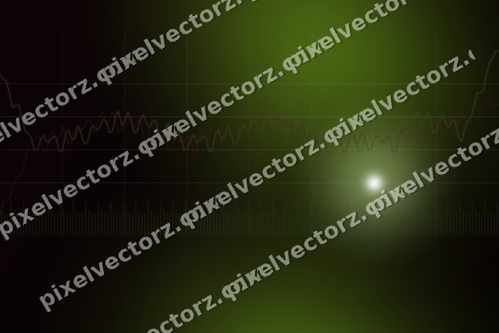 Glowing neon chart background in lime and pink