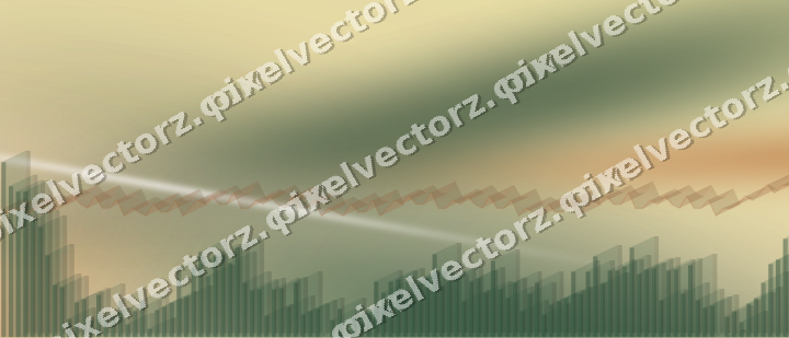 Soft pastel chart background in dark green and orange
