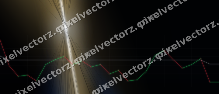 Glowing neon chart background in blue and amber