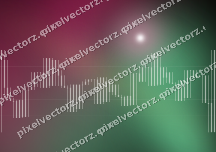Glowing neon chart background in pink and green