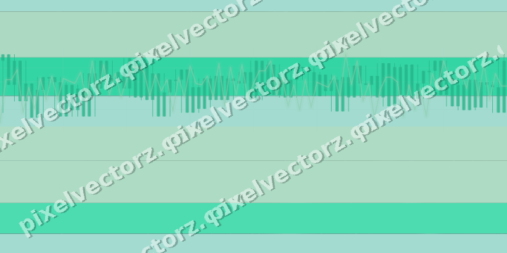 Glowing neon chart background in green and teal