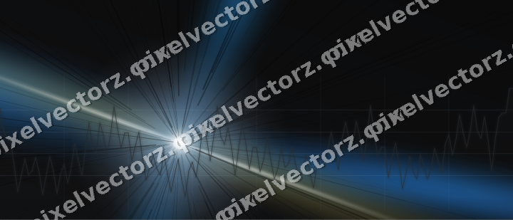 Glowing neon chart background in blue and yellow