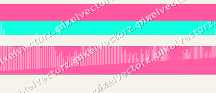 Glowing neon chart background in pink and orange