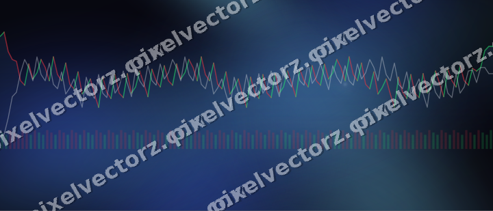Glowing neon chart background in blue and cyan