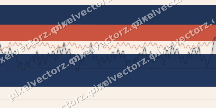Glowing neon chart background in blue and red