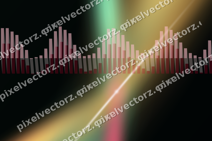 Glowing neon chart background in pink and amber